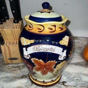 Vintage 12” Nonni’s Biscotti Ceramic Cookie Jar